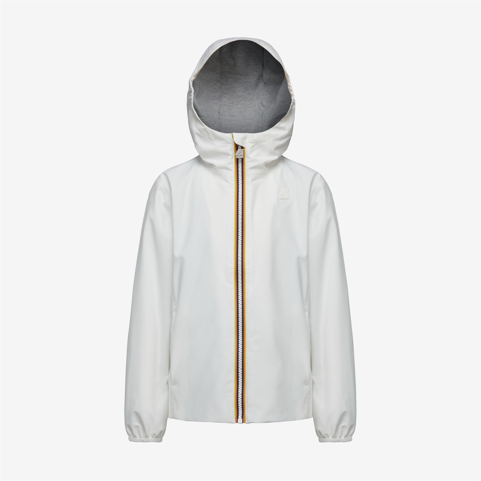 K Way Kids logo-patch hooded jacket - White