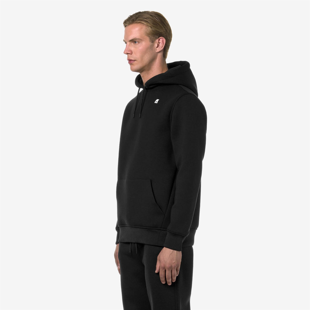 Fleece Man BERNIE SPACER Pull  Over BLACK PURE Detail (jpg Rgb)			