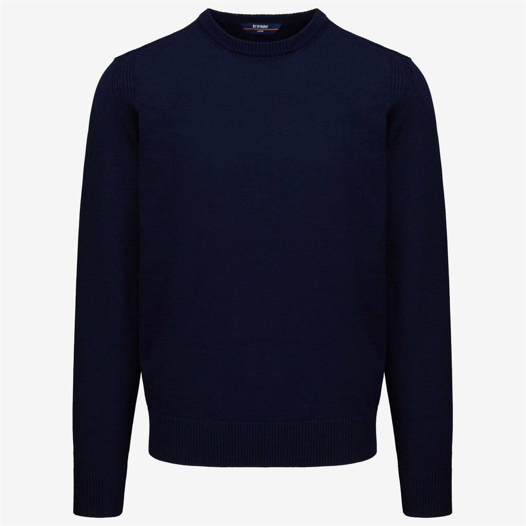 Knitwear Man BROUILLE Pull  Over BLUE DEPTH Photo (jpg Rgb)			