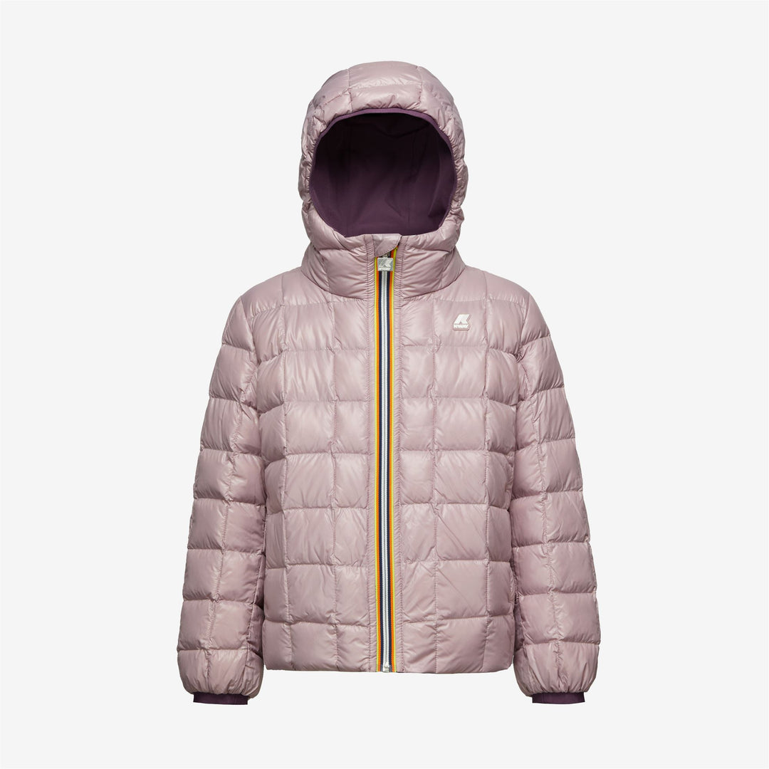 Jackets Girl P. MARGUERITE ECO STRETCH THERMO REVERSIBLE Short VIOLET P-VIOLET D Dressed Front (jpg Rgb)	