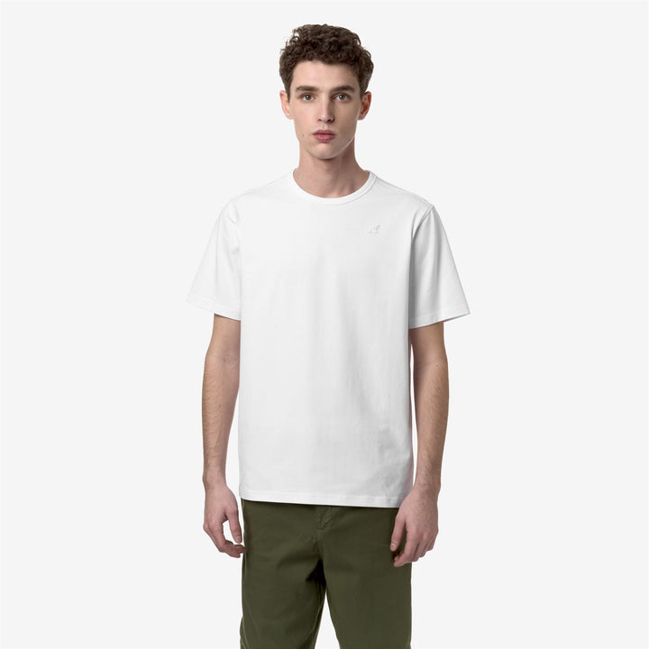 T-ShirtsTop Man ADAME STRETCH JERSEY T-Shirt WHITE Dressed Back (jpg Rgb)		